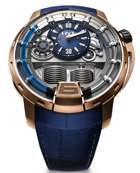 Replica HYT h1-gold-blue 148-PG-32-BF-AA watch